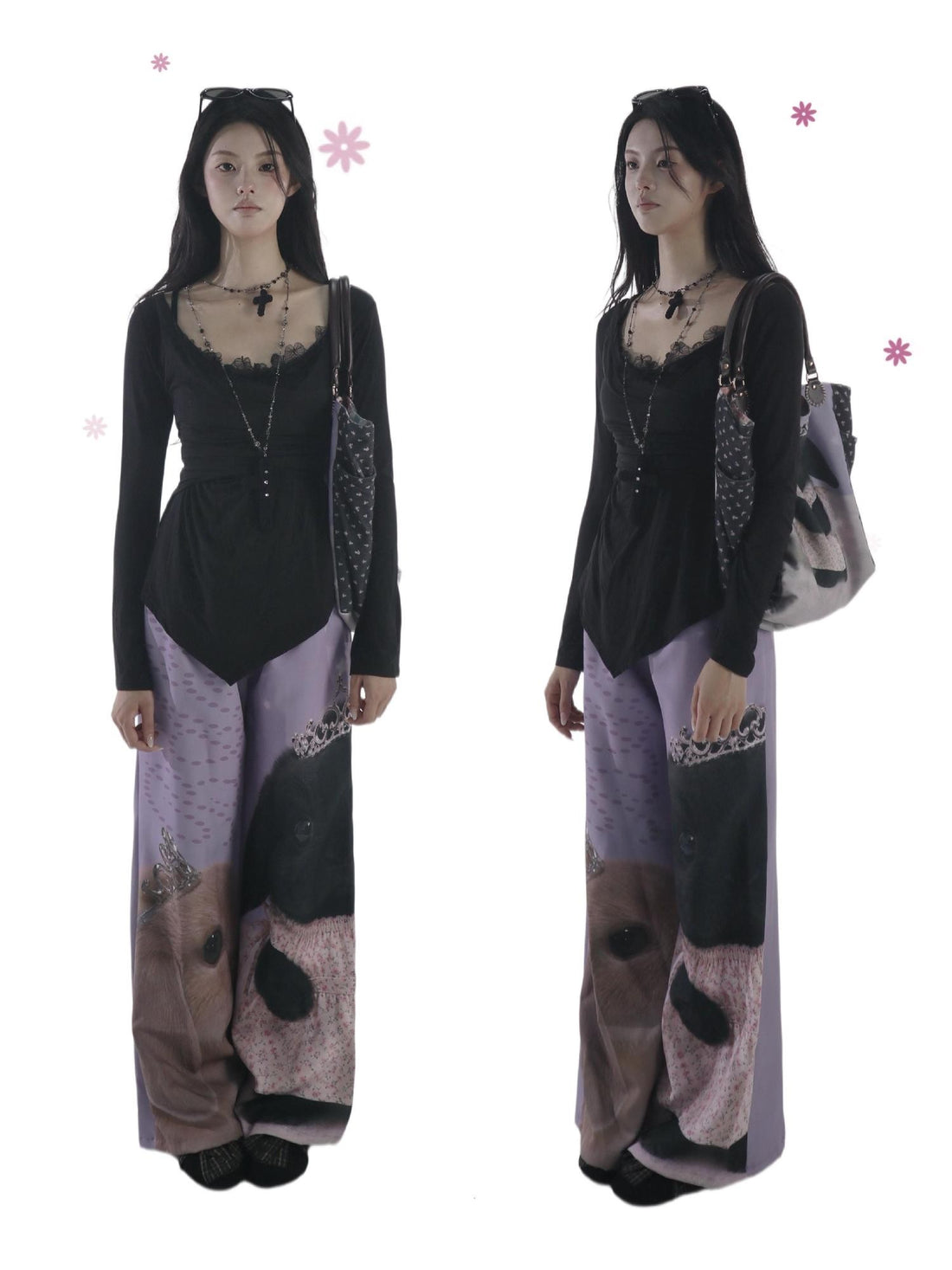 bae bi Rabbit Print Patchwork Women&