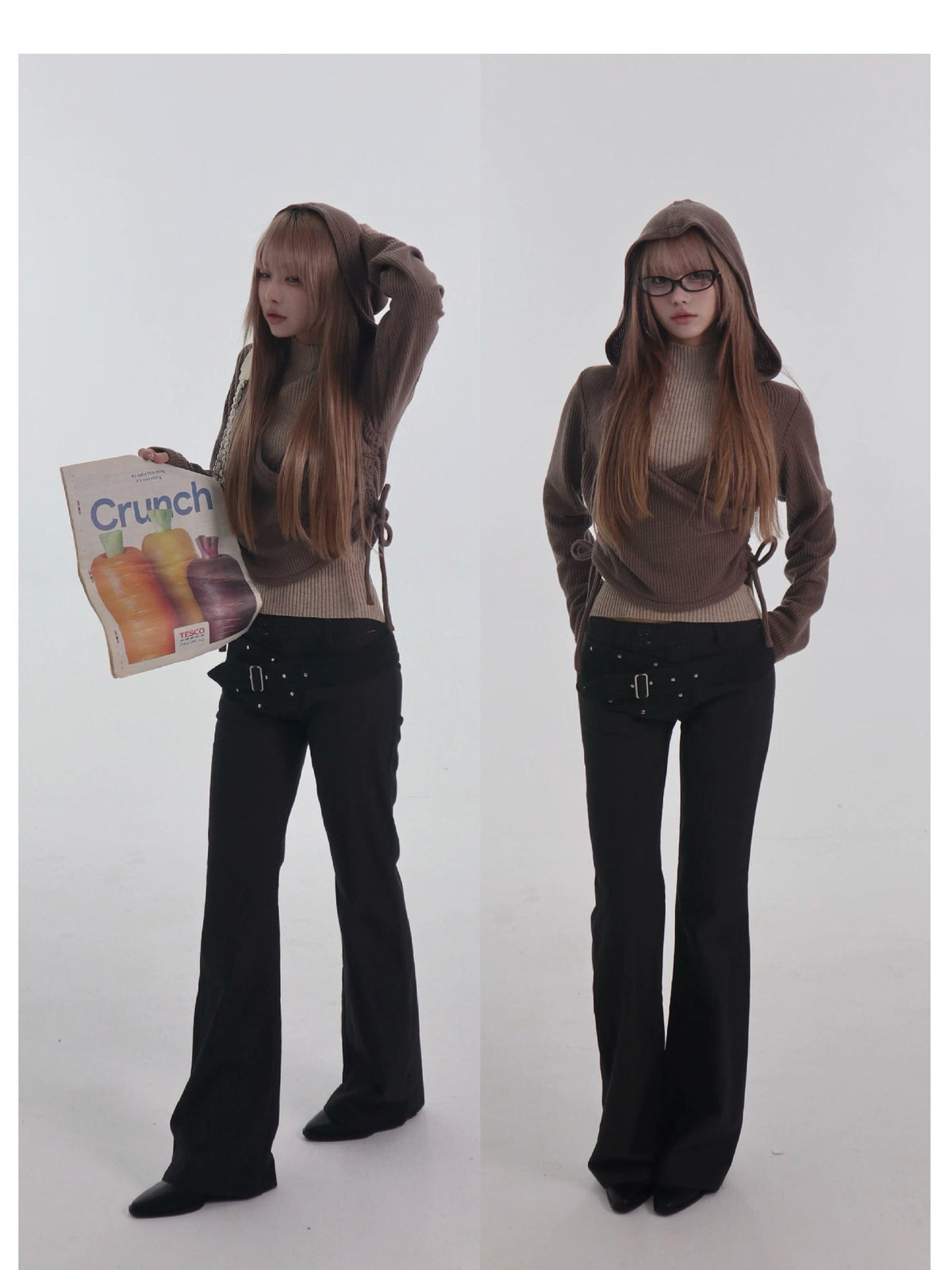 bae bi Washed Denim Low Waist Slimming Women&