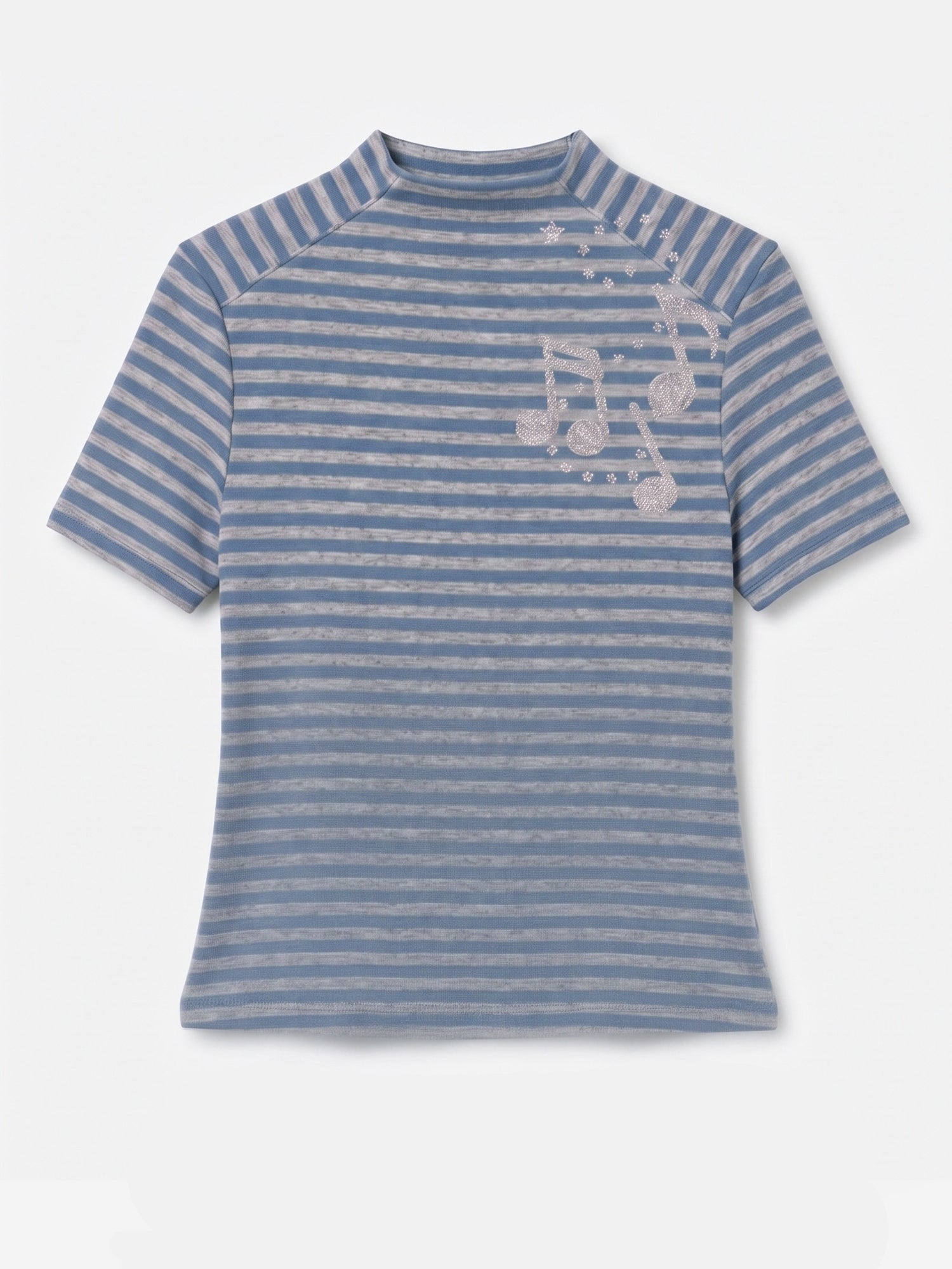 takeabreak_Blue_Grey_Heather_Striped_Music_Note_Heat_Transfer_Women&