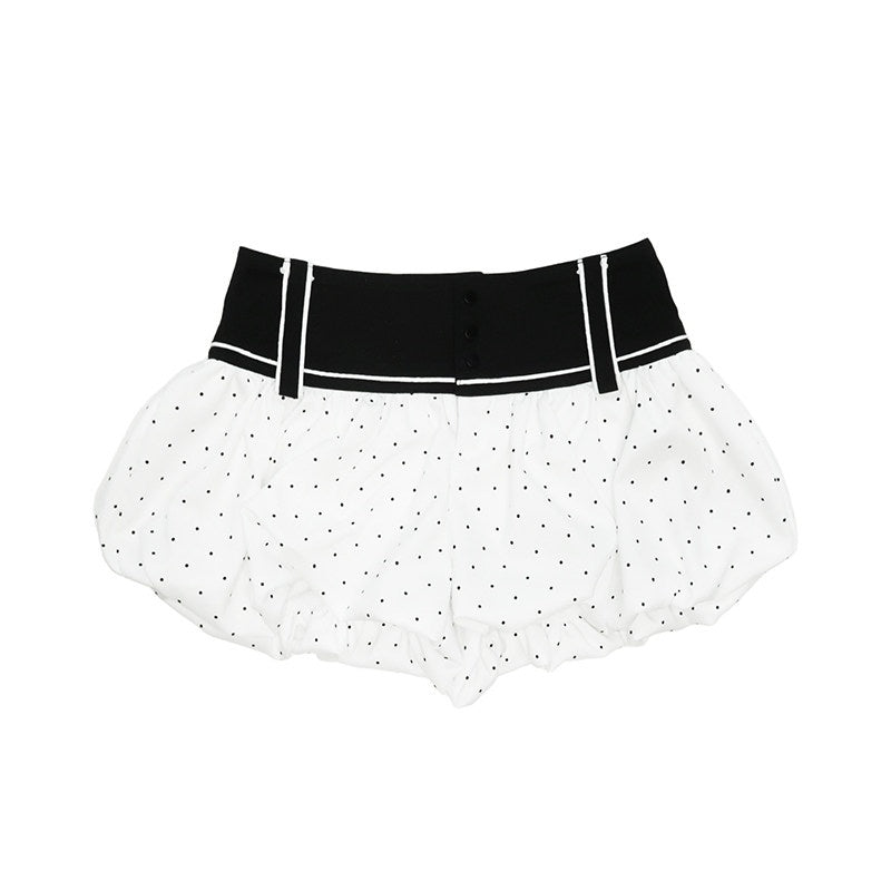 nit_alcove_Lined_Pleated_Low_Rise_Bubble_Hem_Relaxed_Fit_Casual_White_Woven_Mini_Shorts_MISSTT