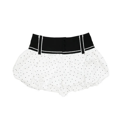 nit_alcove_Lined_Pleated_Low_Rise_Bubble_Hem_Relaxed_Fit_Casual_White_Woven_Mini_Shorts_MISSTT
