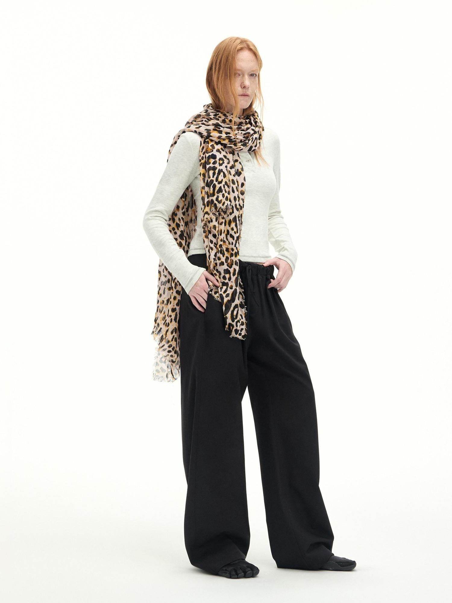 RUN TO THE FUTURE Stretch Wool Blend Casual Wide Leg Drawstring Mid Low Rise Women Black Chinos