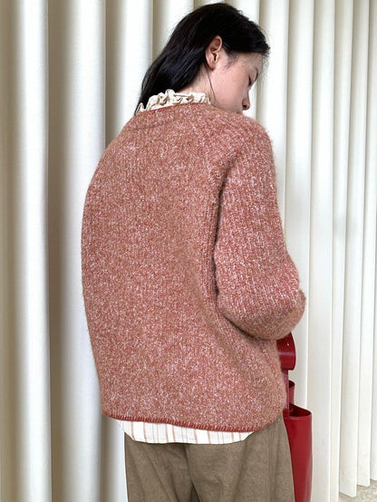 Dorydory Raspberry Contrast Speckled Loose Fit Women&