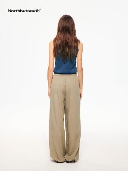 Northbutsouth Black Cooling Elastic Waist Tapered Women&