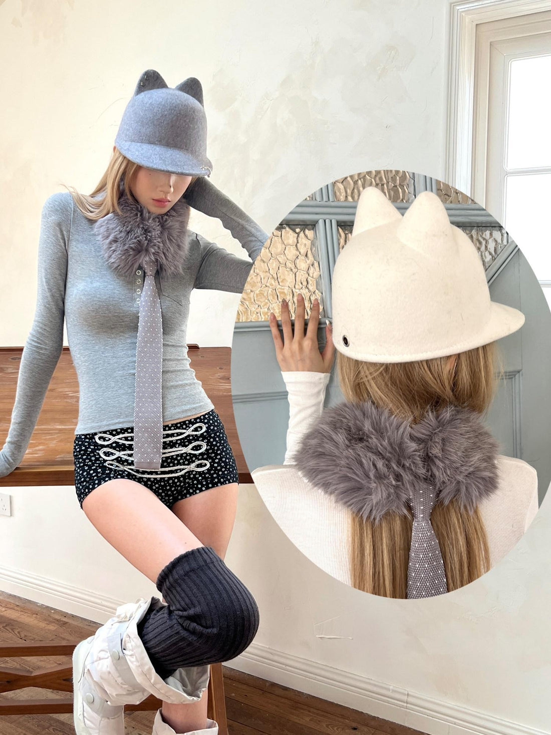 nit alcove Cozy Wool Adjustable Casual Unisex Riding Cap Flat Brim Hats