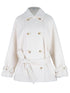 Black Detachable Faux Fur Cape Shoulder Coat Jacket