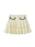 DIDDI MODA Balletcore Knit Set Soft Contrast Trim Top Skirt