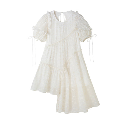 DIDDI MODA Lemon Mint Jacquard Asym Dress