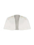 White Short Detachable Faux Fur Cape Coat Jacket