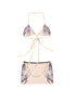 OfAkiva Golden Chain Bird Tattoo Print Bikini Set