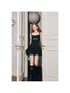 DIDDI MODA Deconstructed Lace Bloom Mini Dress With Crystal Embellishment