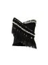 NO ROMANCE Cropped Bustier Top With Tassels & Lace Trim For Women