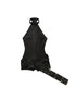 WSW WUSHENWU Black Pearl Rhinestone Cutout High Waist Slim Fit Pants