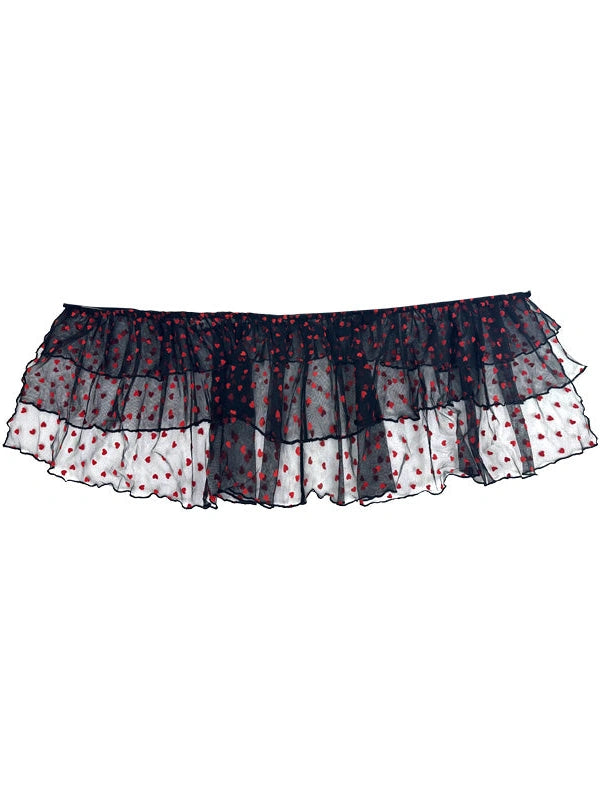 Layered Ruffle Ballet Skirt With Bow &amp; Dots Mini Skirt