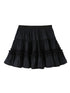 DIDDI MODA Layered Lace Cake Mini Skirt Floral Embroidery High Waist A Line
