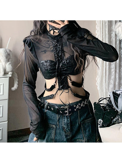 WSW WUSHENWU Original Sexy Mesh Top Size S M L