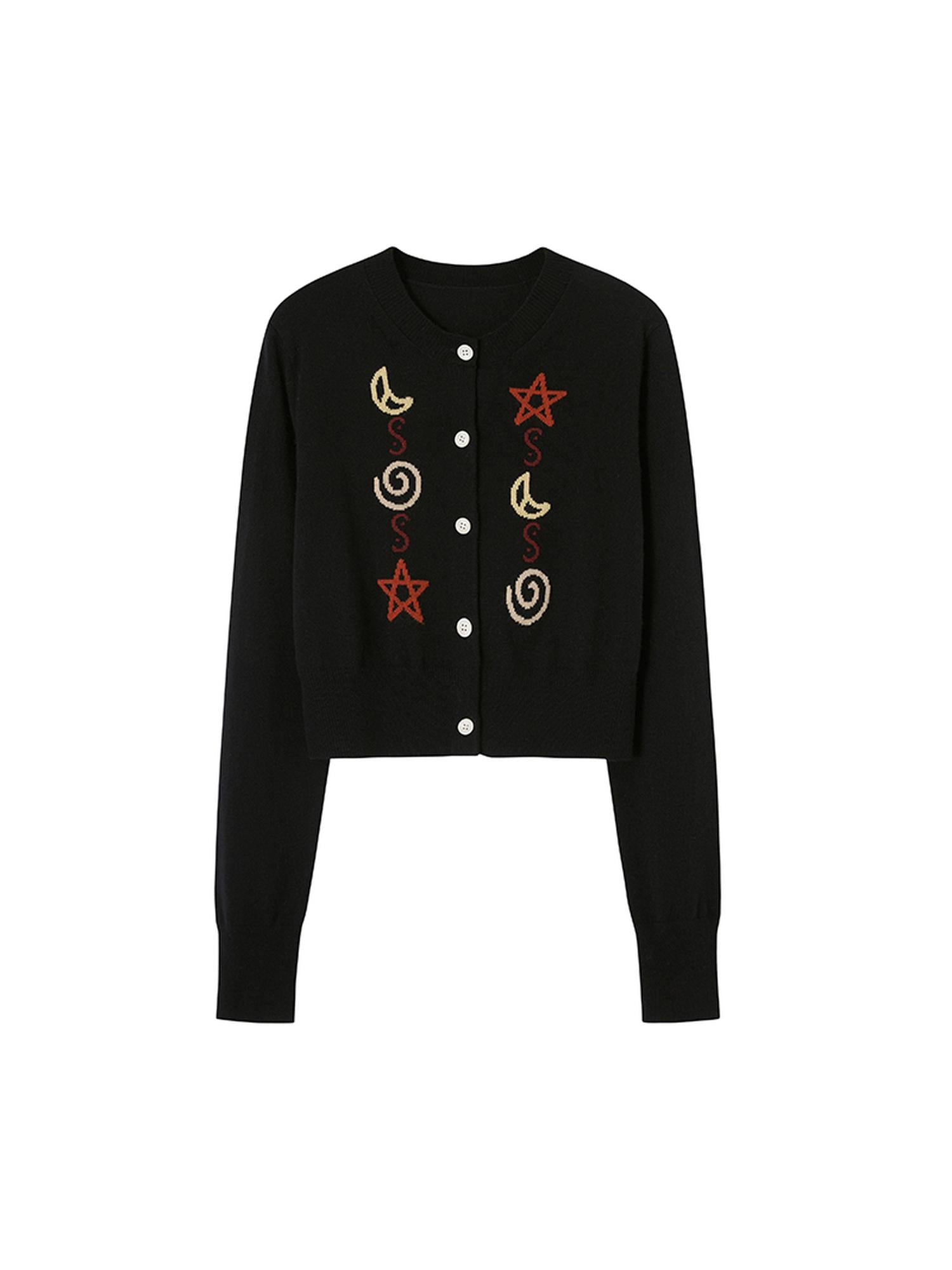 DIDDI MODA Starry Moon Knit Cardigan