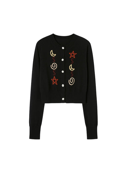 DIDDI MODA Starry Moon Knit Cardigan