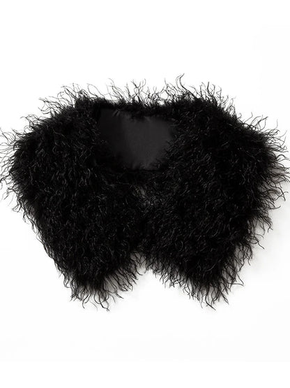 Vintage Faux Fur Scarf Warm Eco-Friendly Shearling Collar