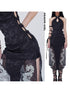 WSW WUSHENWU Sexy Dark Cheongsam With High Slit Industrial Edge