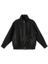 DIDDI MODA Sweet Punk Quilted Oversize PU Biker Jacket