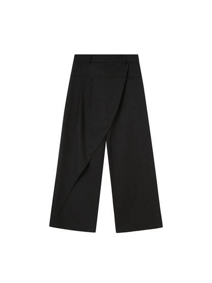 DIDDI MODA Low Waist Flared Pants With Layered Flap Design