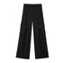 DIDDI MODA Sparkle Silver Utility Cargo Pants With Draped Ribbon