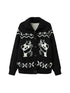 Panda Knit Cardigan Retro Cozy Fair Isle Sweater