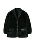 DIDDI MODA Beige Shearling Wool Blend Tailored Coat