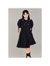 DIDDI MODA Box Sleeve Pleated Asym Skirt