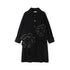 DIDDI MODA 3D Floral A Line Wool Coat
