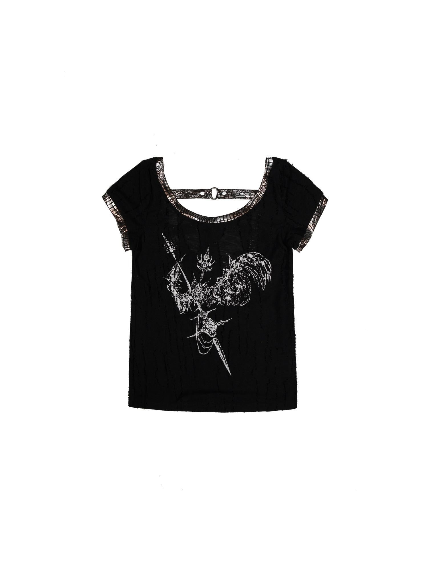 ARIADNAw Ariadna S Vintage Punk Print Bronze Sleeveless Tee