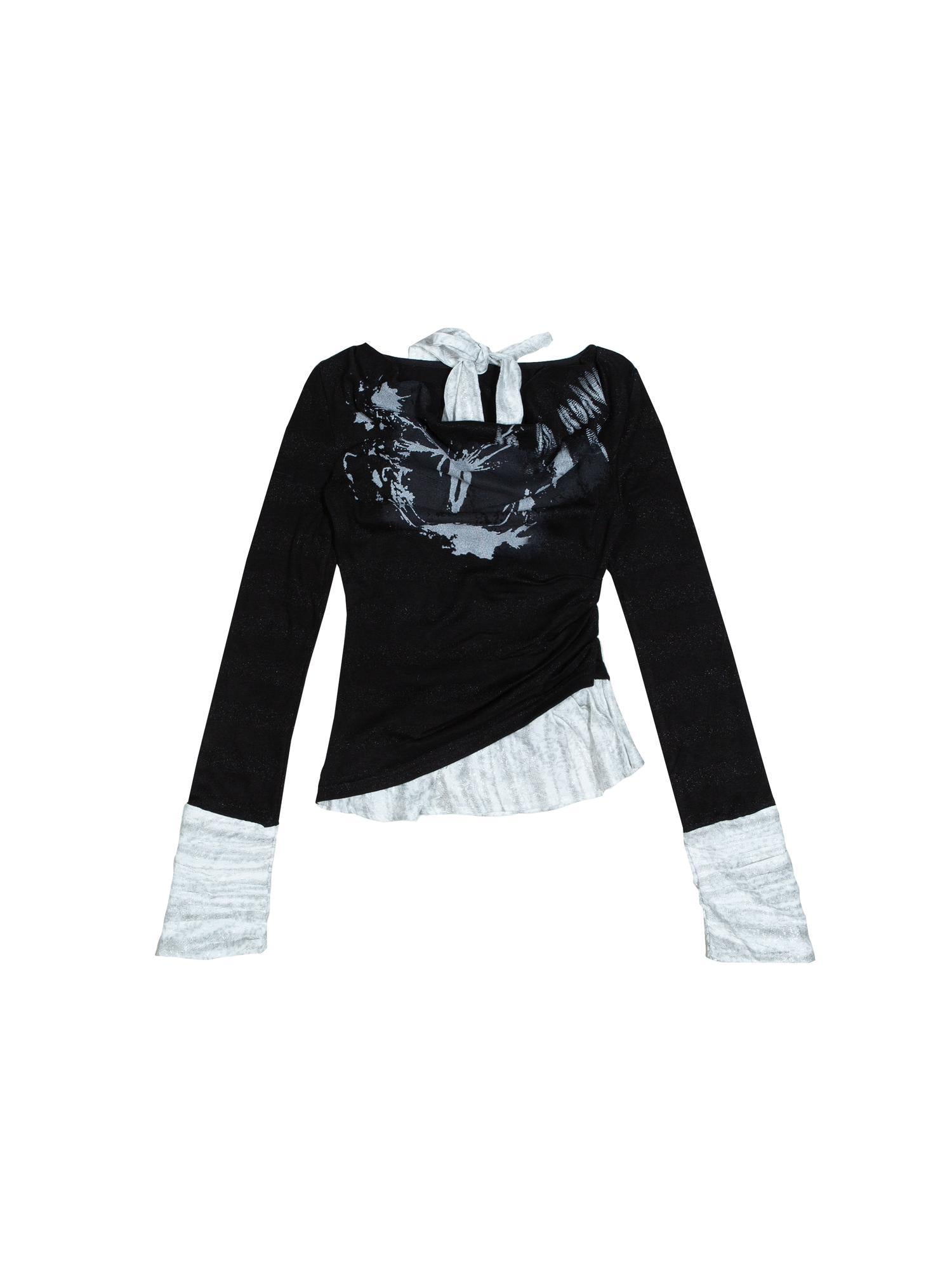 ARIADNAw Rebel Knit Punk Swing Neckline Top