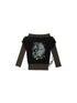 ARIADNAw Punk Y2k Cross Print Stripe Spliced Long Sleeve Sport Shirt