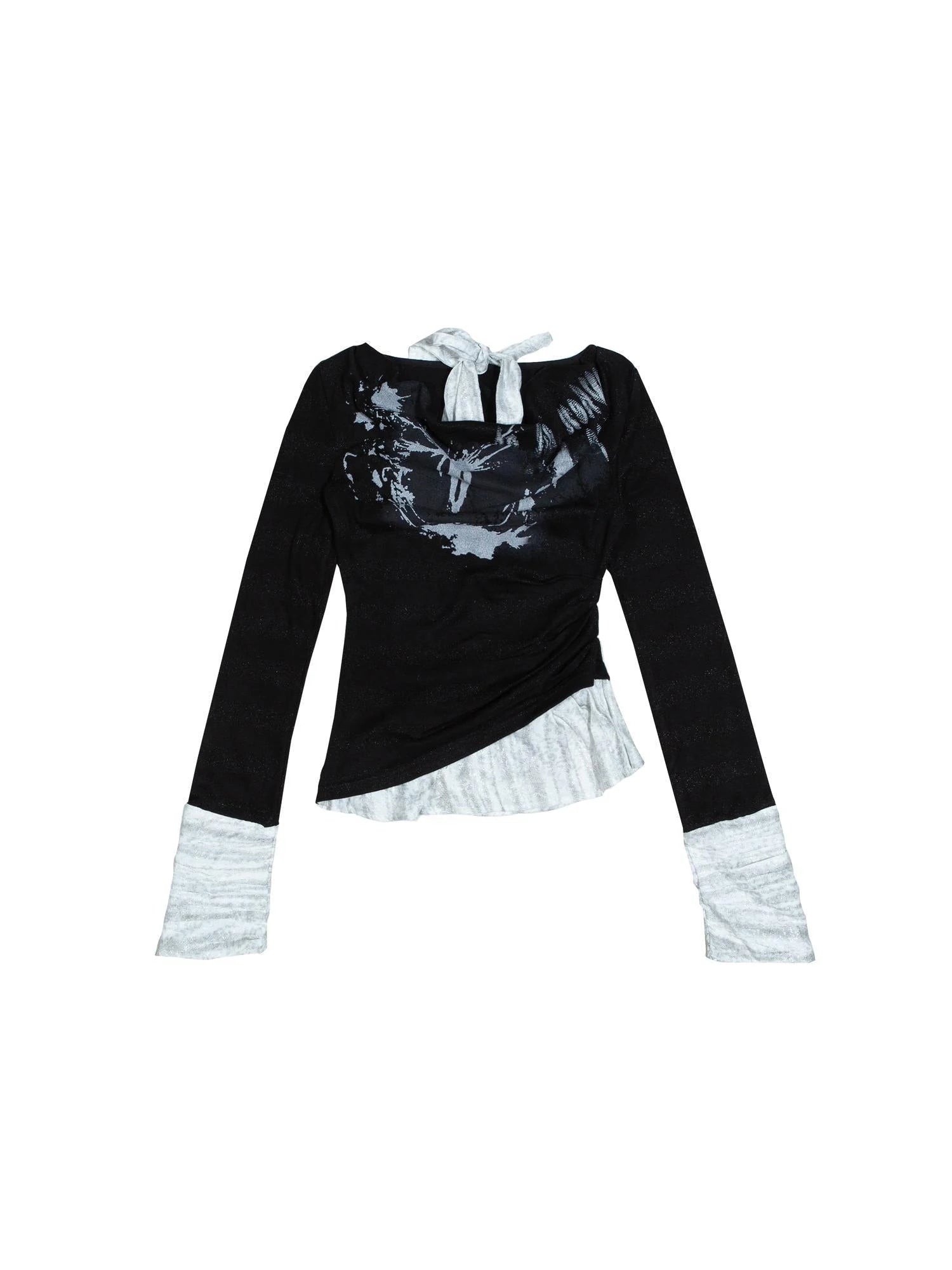 Rebel Knit Punk Swing Neckline Top