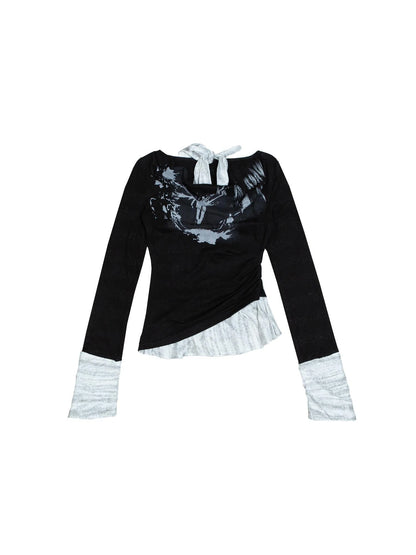 Rebel Knit Punk Swing Neckline Top