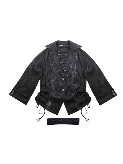 WSW WUSHENWU Lace Trim Lazy Multi Wear Blouse