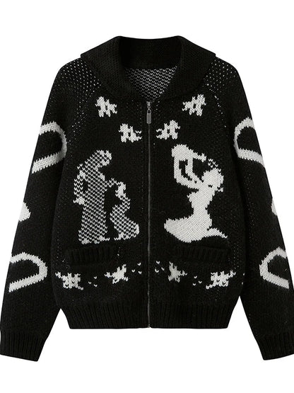 Fair Isle Classic Print Cardigan