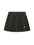 DIDDI MODA Pleated Mini Skirt With Metallic Logo Structured Flowy