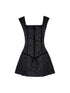 STRIKE A POSE Flowy Polka Dot Lace Trim Bodycon Mini Dress