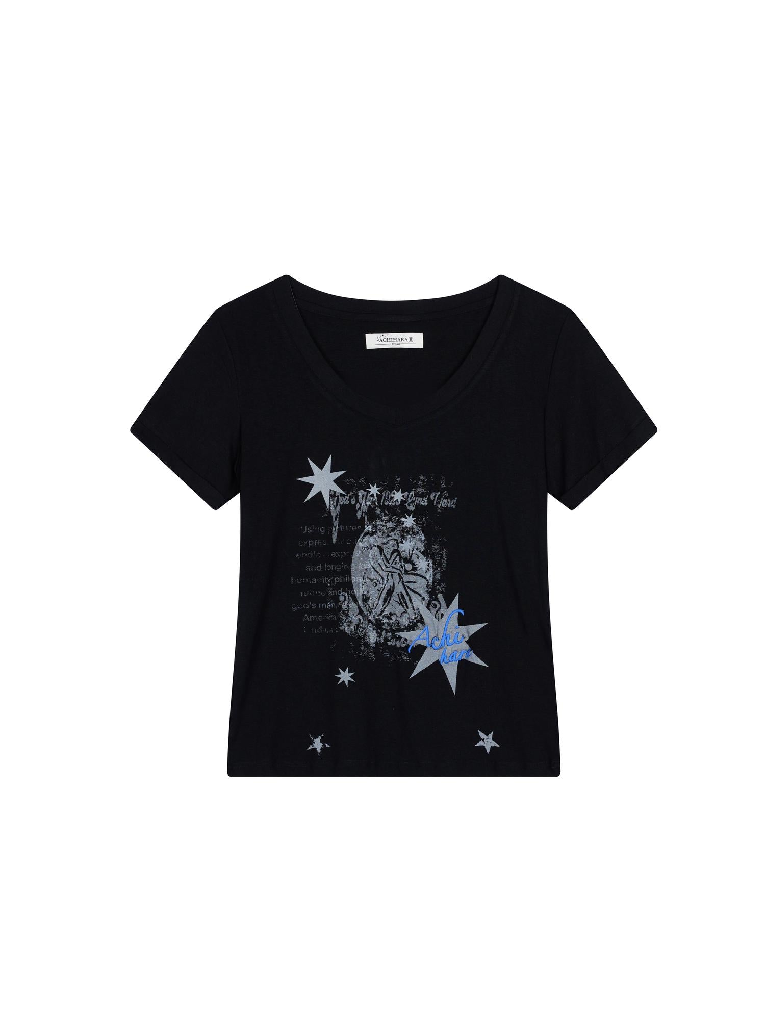 Achihara Spandex Viscose Knit Sneezy Star 2.0 T-Shirt