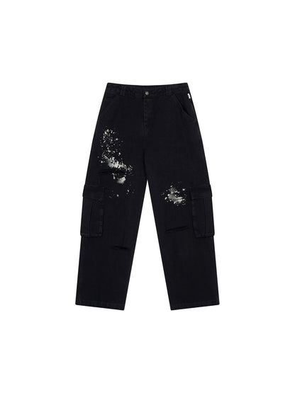 Achihara Faded Washed Denim Pants For Men
