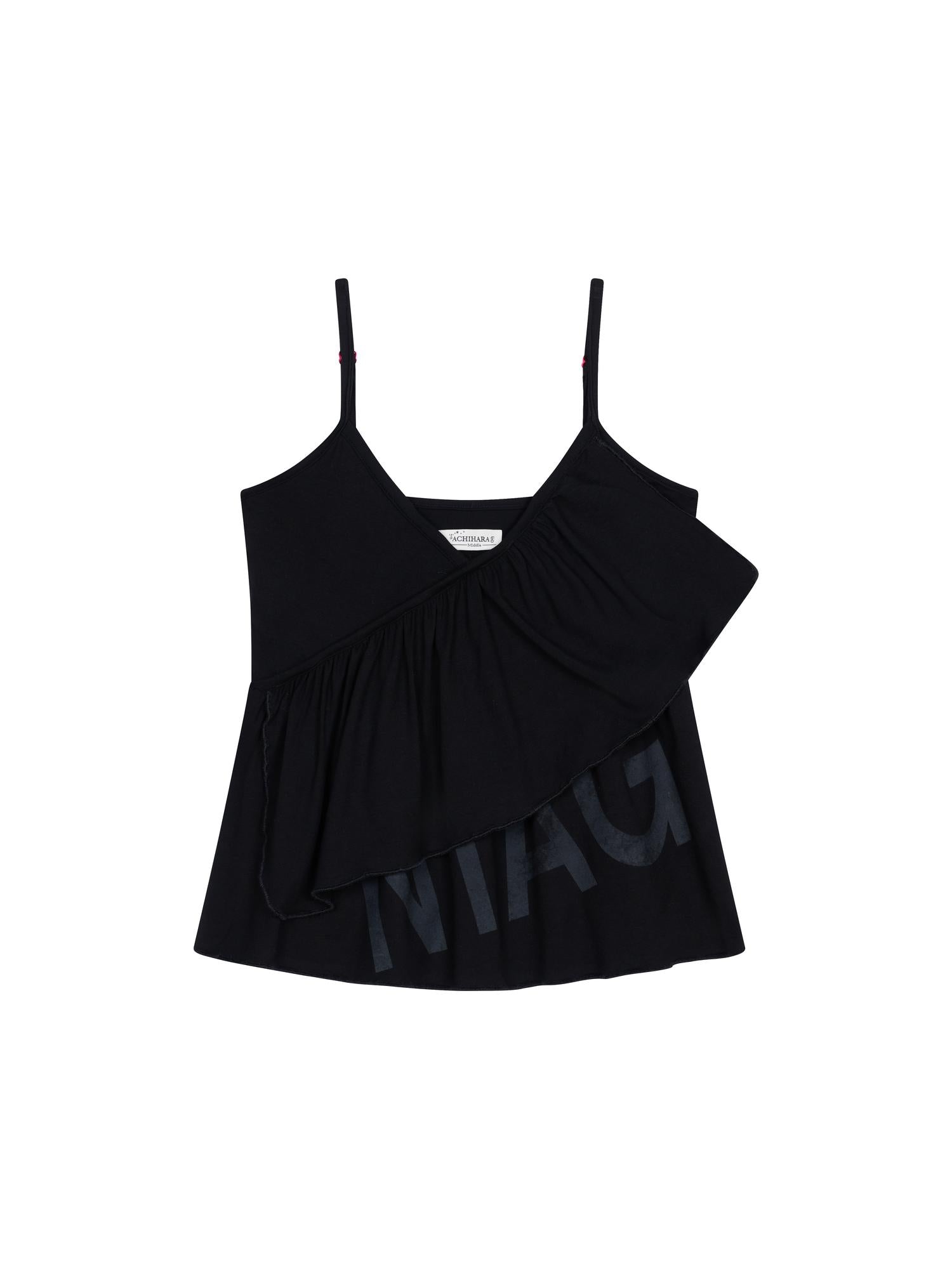 Achihara Stretchy Viscose Jersey Camisole With Chestnut Print Tops