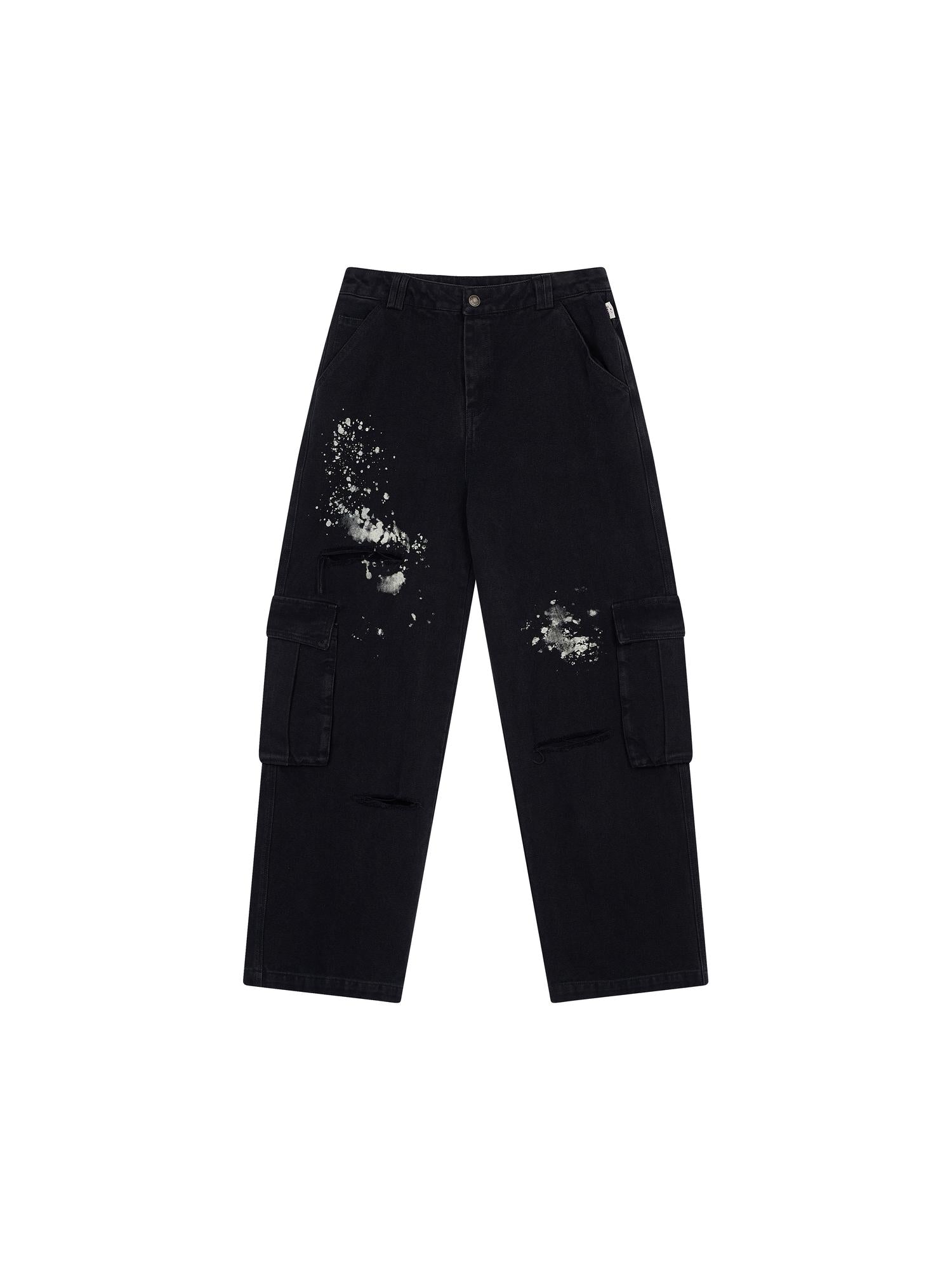 Achihara Faded Washed Denim Pants For Men