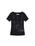 Achihara Romantic Print Modal Cotton Stretch Knit T-Shirt