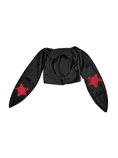 WSW WUSHENWU Rebel Star Black Hole Heart Scarf