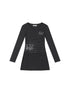 Achihara Black Love Striped Rock Dress