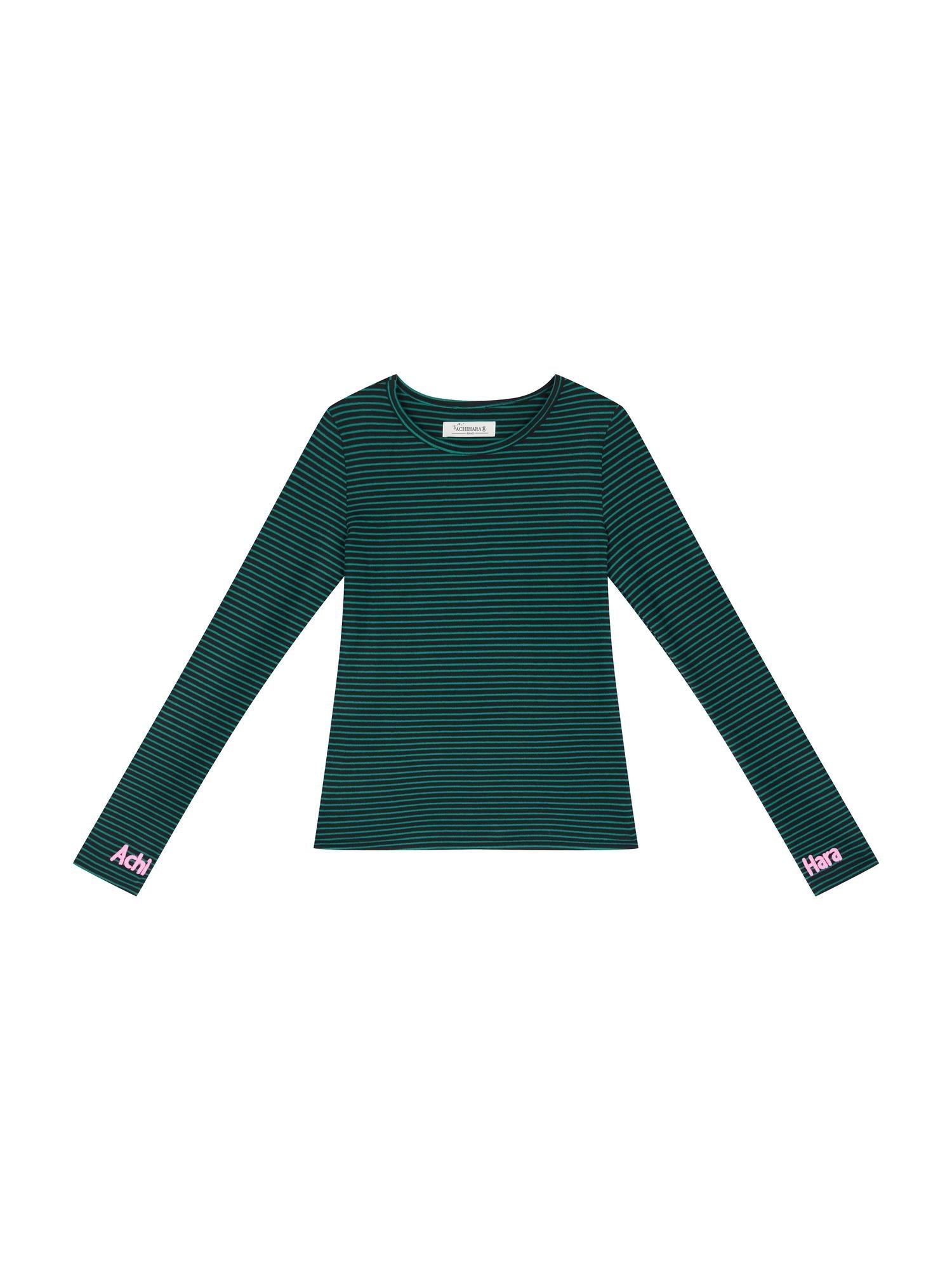 Achihara Breton Raspberry Slim Fit Long Sleeve Tee