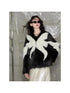 DIDDI MODA Vintage Butterfly Fur Coat Romantic Winter Elegance