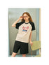 DIDDI MODA Playful Colorblock Cartoon Toothbrush Embroidery Cotton Tee